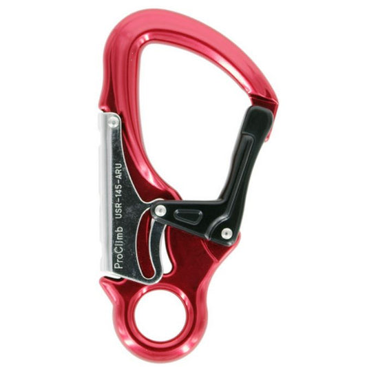 ProClimb | Forged Aluminum Snaphook w/ Fixed Eye - Red (USR-145-ARU)