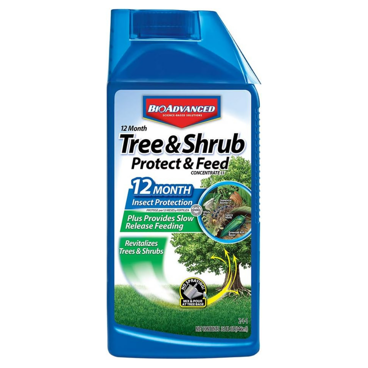 BioAdvanced | 701810A - Tree &amp; Shrub Protect &amp; Feed Concentrate 32 oz